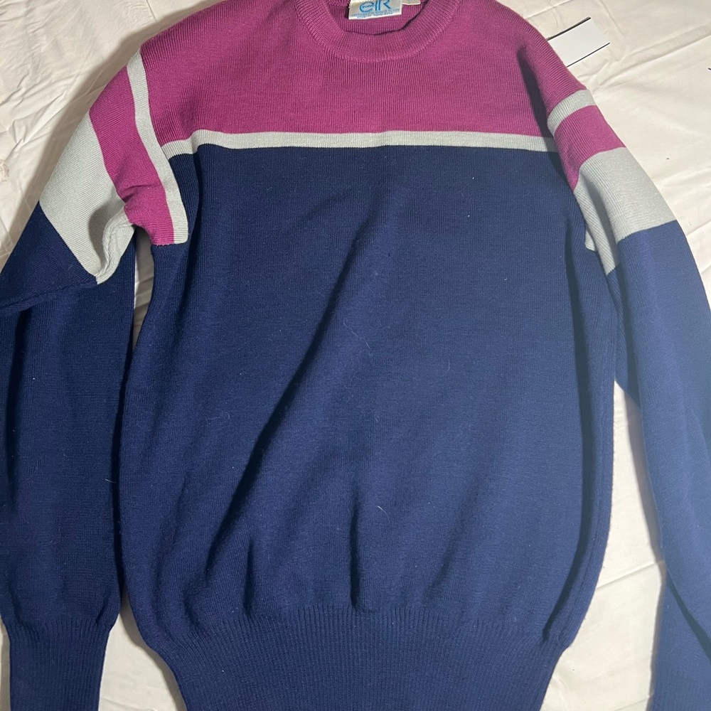 EIR Men's Colorblock Sweater - Pink and Blue